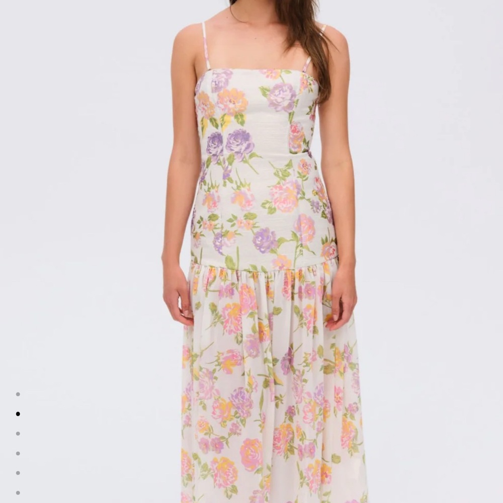 For love & lemons floral jacquard dress